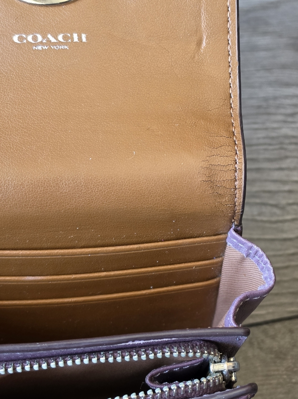 HTF COACH Colorblock Charm Flap Wallet - Picture 9 of 12